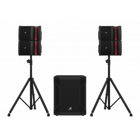 Alquiler Pack PA Audibax Seattle 500 + Seattle 1000 + Mesa + Micrófonos (Con Técnico)